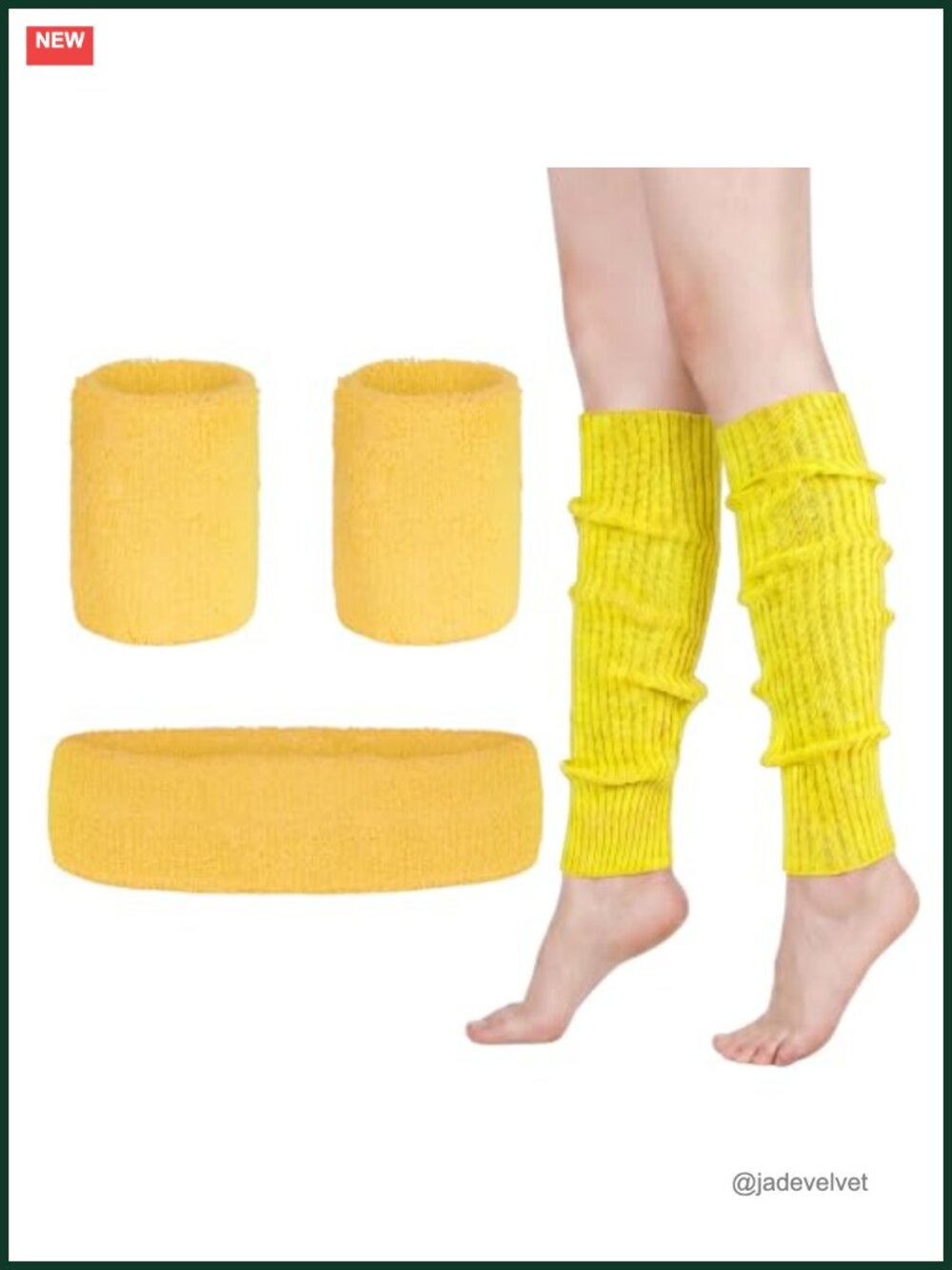 80s Accessories Set Neon Leg Warmers Headband Wristbands Women